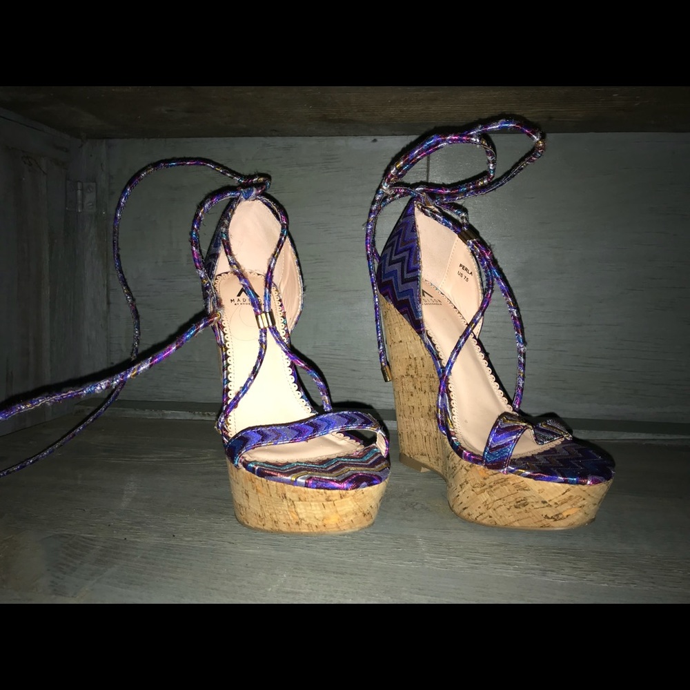 Tribal Ankle-strap Wedge